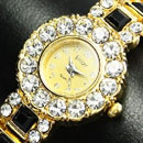 Wholesale Free shipping,hot sale Ladies Fashion Watch Rhinestone Stainless Steel Golden Wristwatch fashion wat